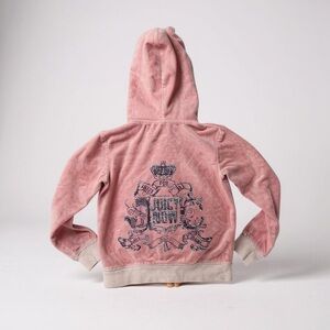 Girls Juicy Couture Hoodie Velour Pink size 7